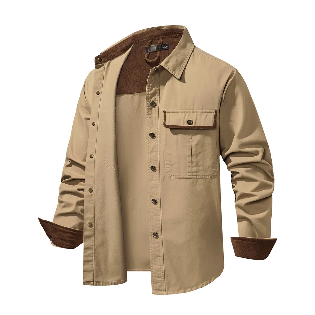 Stylisches Herrenhemd mit kontrastierenden Details – Ruben