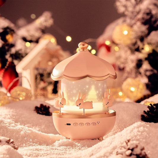 Rosa Nachtlicht mit Hasenmotiv, LED, dekorative Lampe für Kinderzimmer, Weihnachtsdekoration.