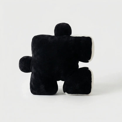 Puzzelvormig Kussen In Strak Zwart-Witdesign - Pieceplush