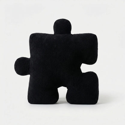 Puzzelvormig Kussen In Strak Zwart-Witdesign - Pieceplush