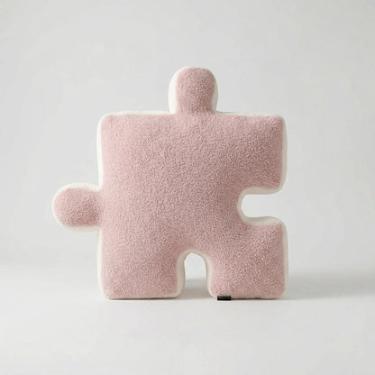 Puzzelvormig Kussen In Strak Zwart-Witdesign - Pieceplush