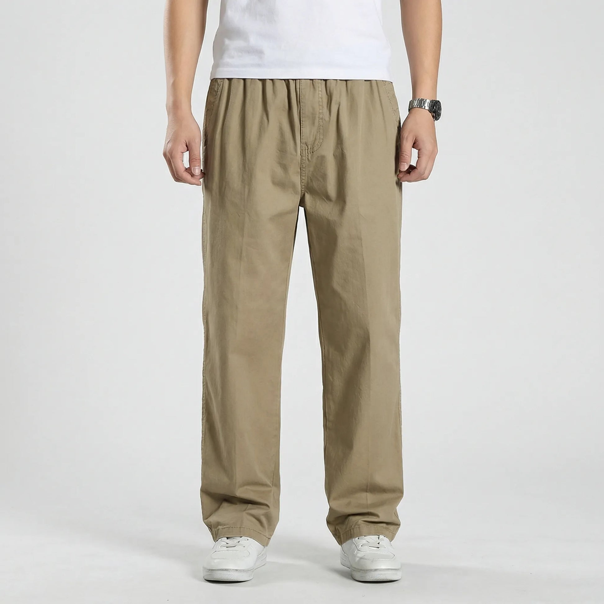 Rechte Cargobroek Met Elastische Taille - Freddie