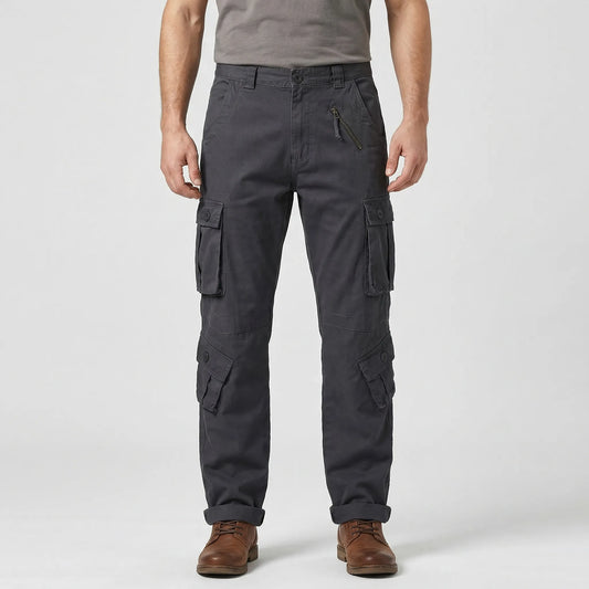 Relaxed Fit Multi-Pocket Cargo Trousers - Shane