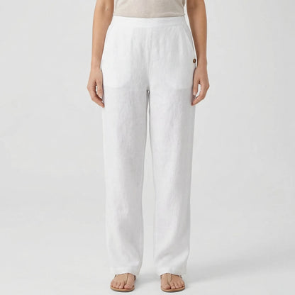 Relaxed Fit Tapered Trousers With Side Pockets - Agnes