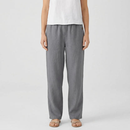 Relaxed Fit Tapered Trousers With Side Pockets - Agnes