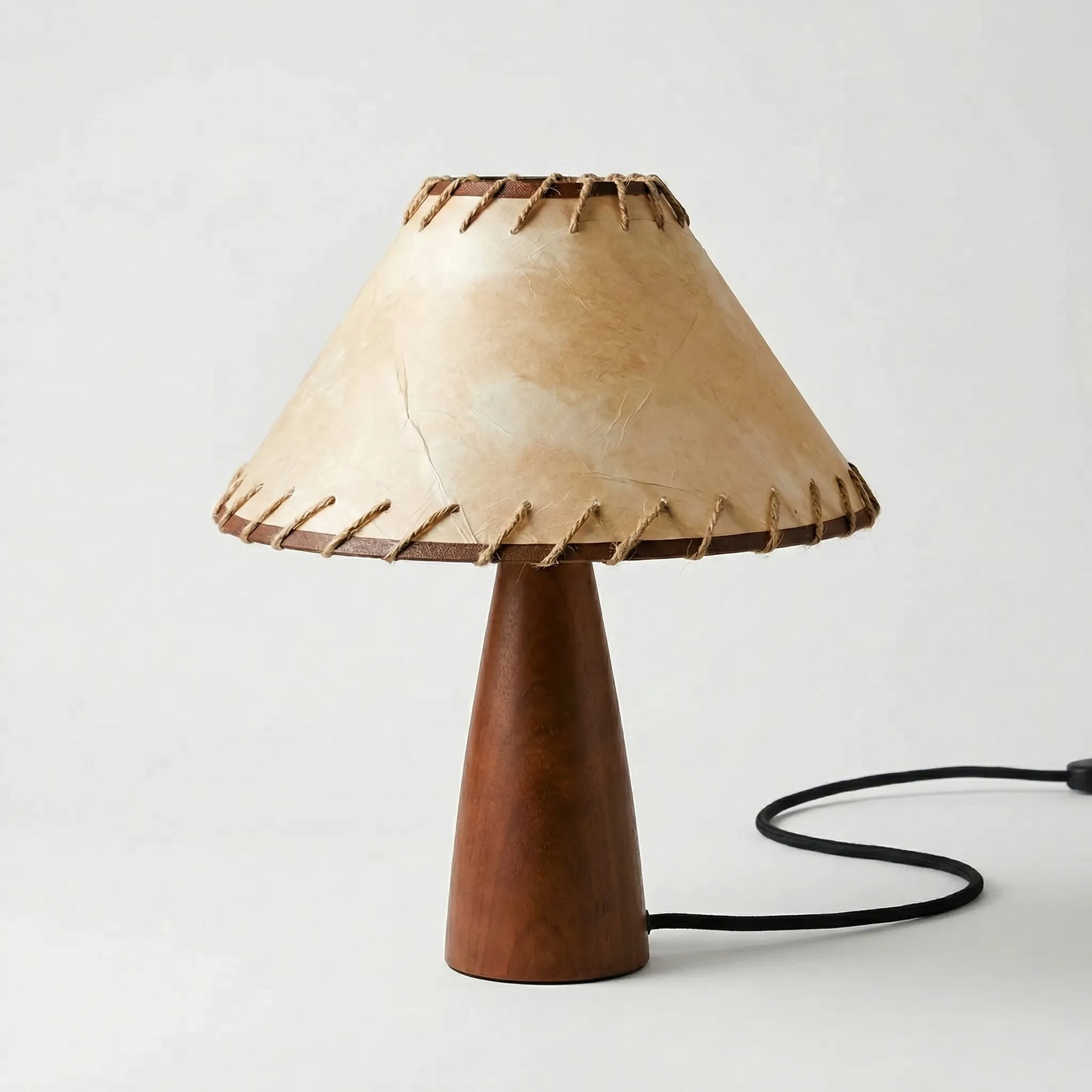 Retro-Style Woven Shade Lamp -  Oaklume