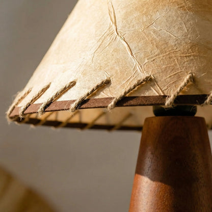 Retro-Style Woven Shade Lamp -  Oaklume