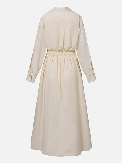 Retro Collar Belted A-Line Dress - Kendra