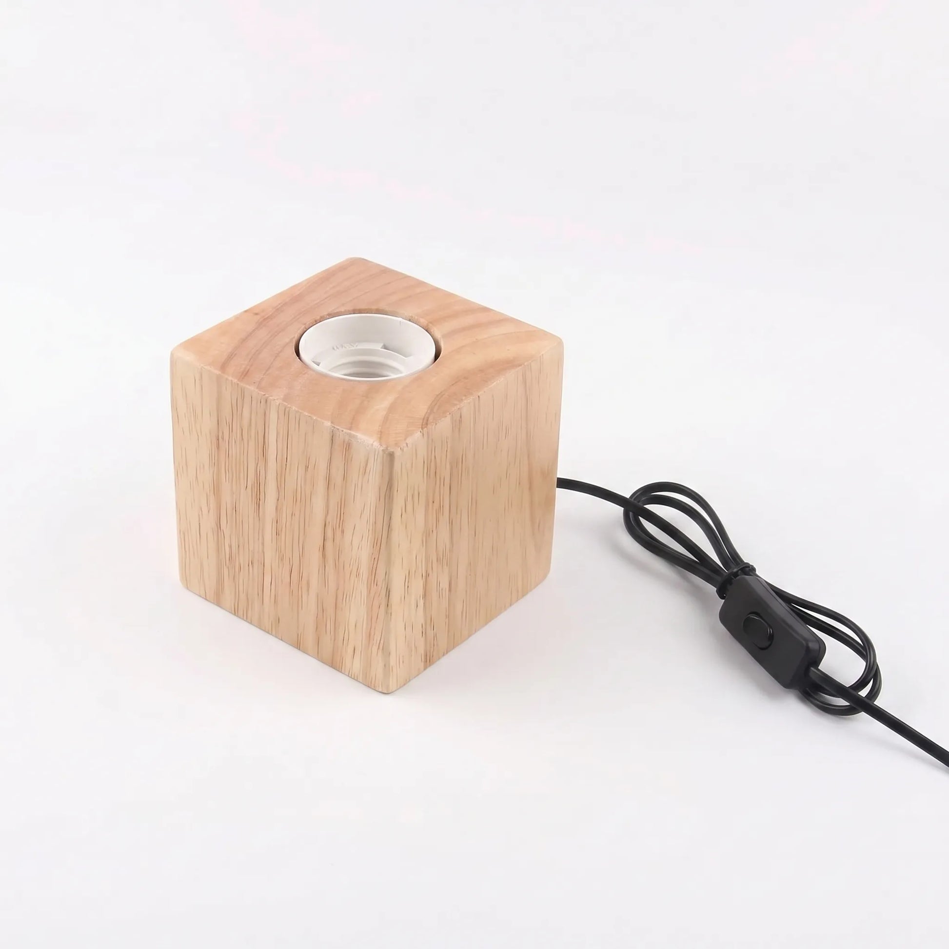 Retro Geometric Wooden Lamp Base -  Lumvorra