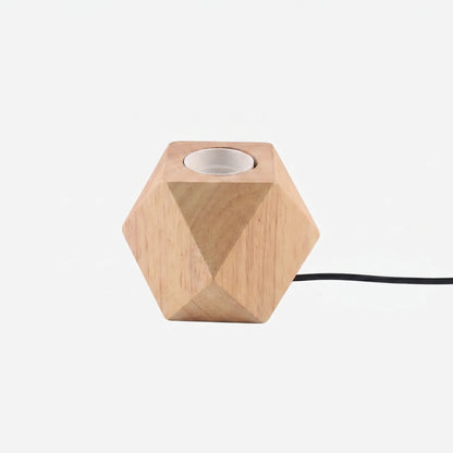 Retro Geometric Wooden Lamp Base -  Lumvorra