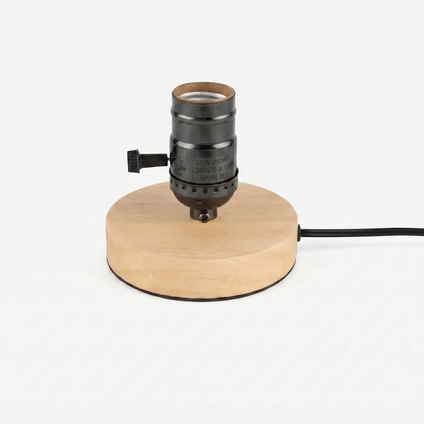Retro Geometric Wooden Lamp Base -  Lumvorra