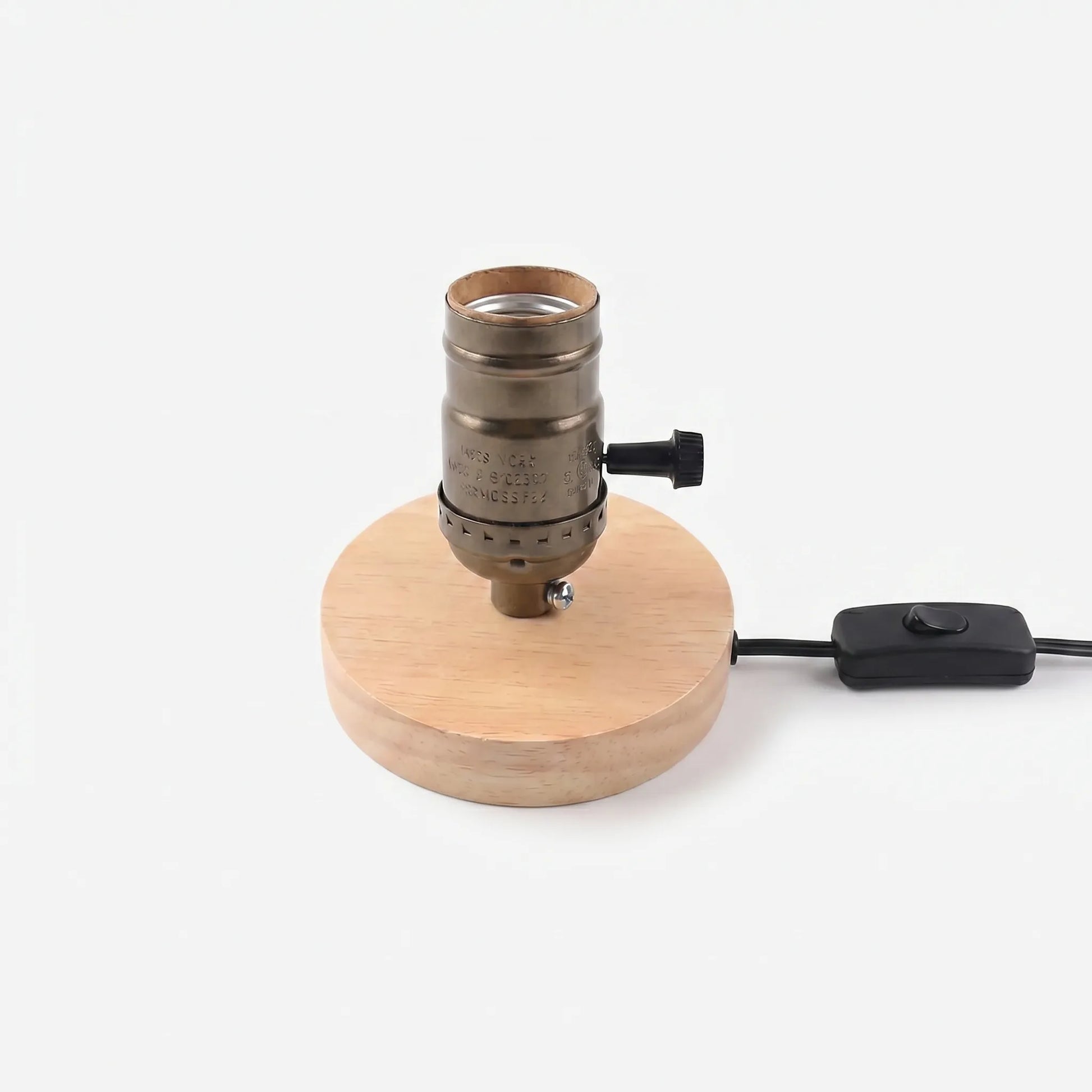 Retro Geometric Wooden Lamp Base -  Lumvorra