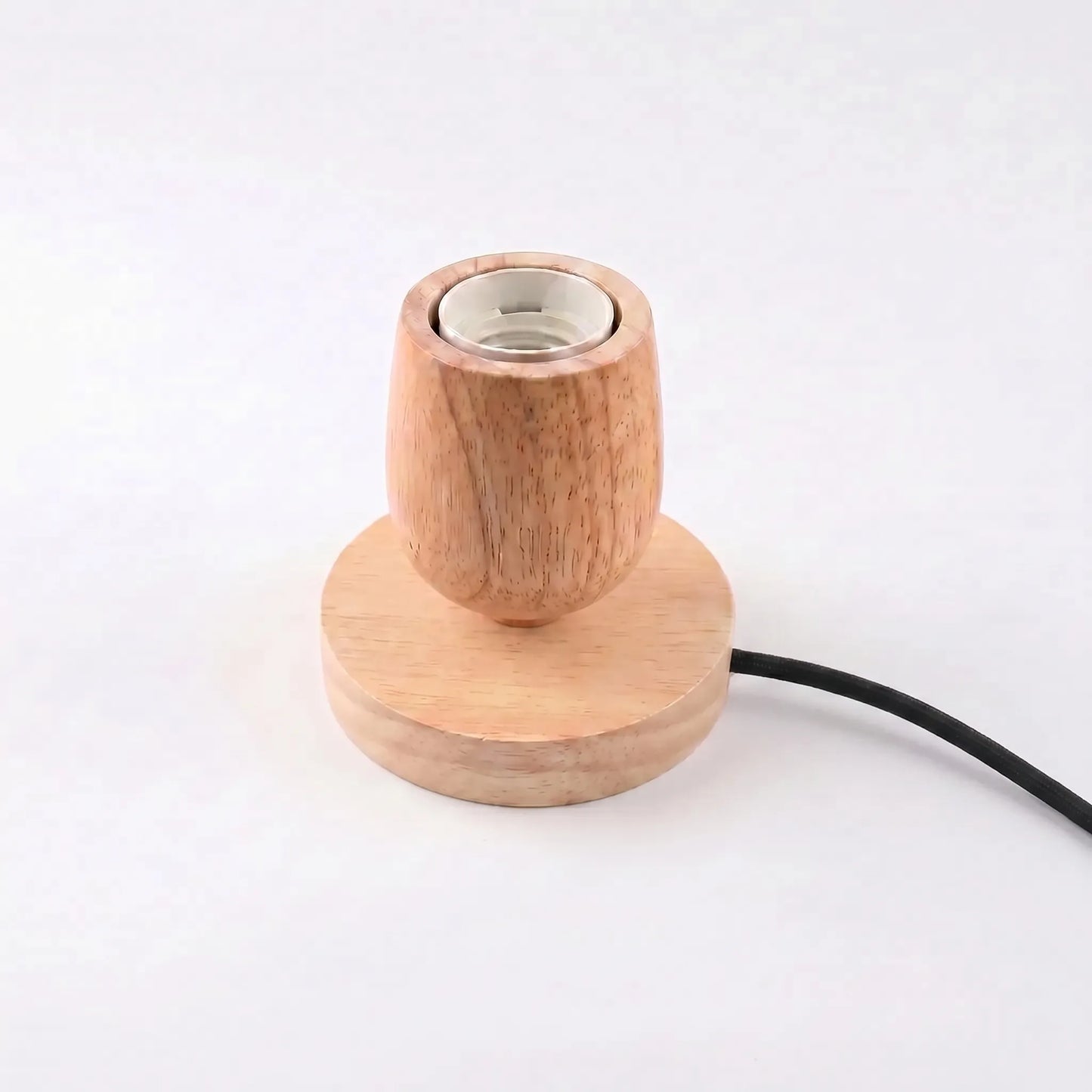 Retro Geometric Wooden Lamp Base -  Lumvorra