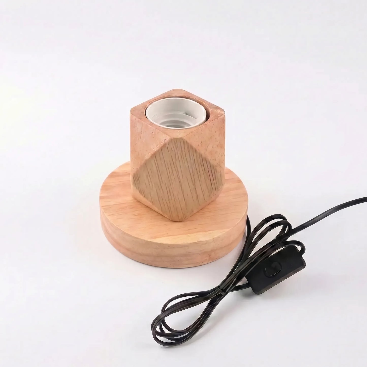 Retro Geometric Wooden Lamp Base -  Lumvorra