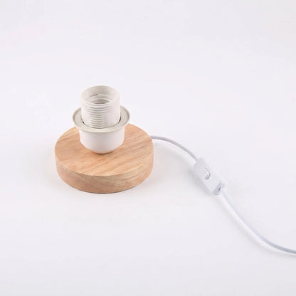 Retro Geometric Wooden Lamp Base -  Lumvorra