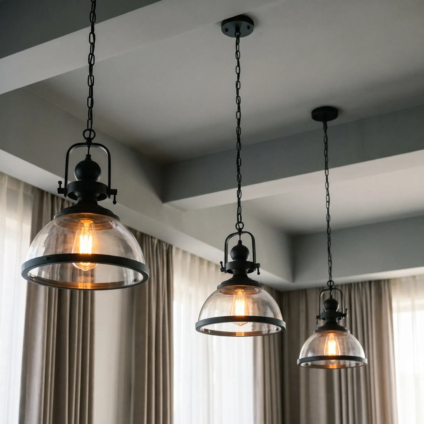 Retro Industrial Dome Pendant Lamp -  Vestralo