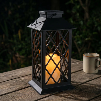 Retro Solar-Powered Candle Lantern -  Solanterra
