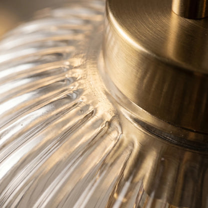 Ribbed Glass Pendant Ceiling Light -  Striolight