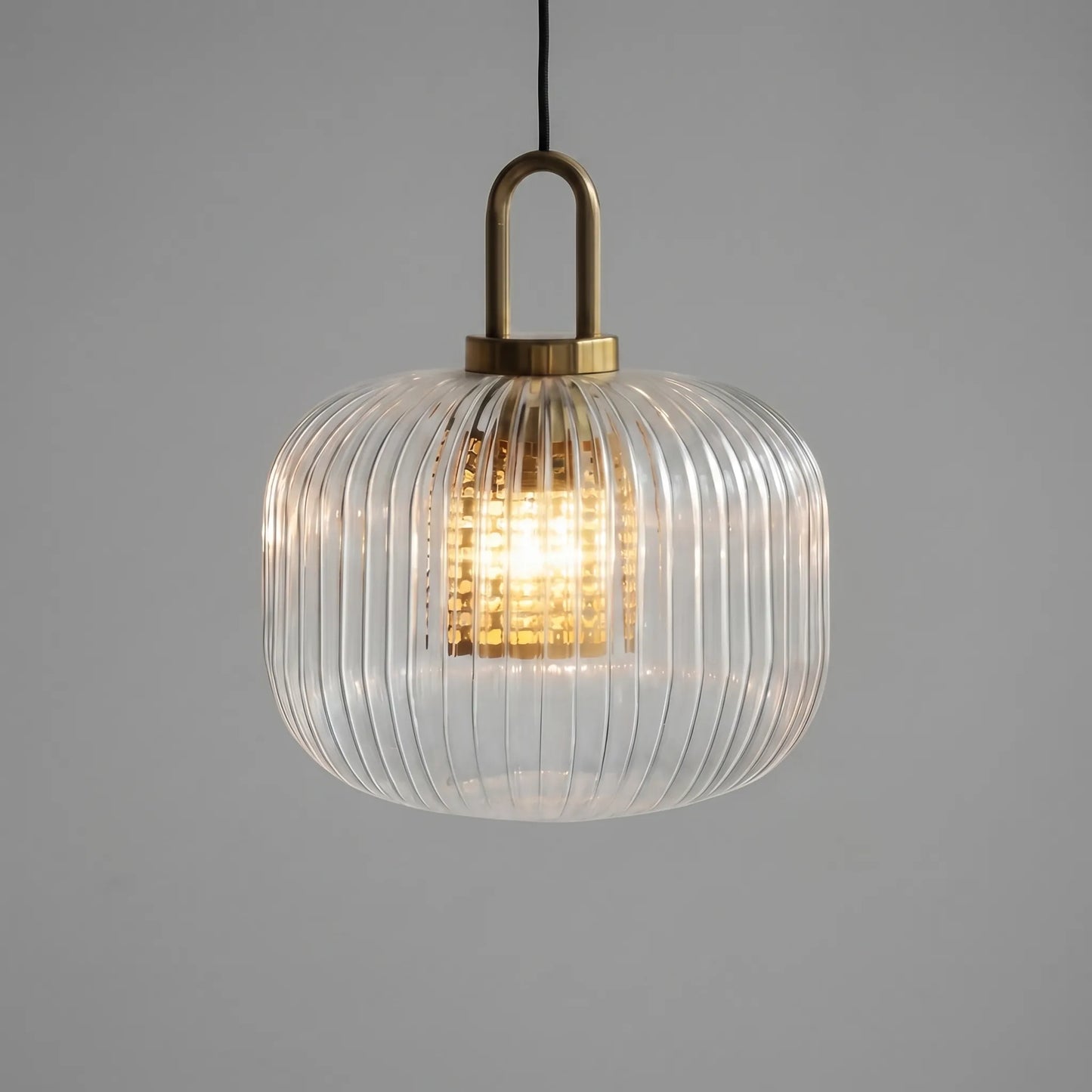 Ribbed Glass Pendant Ceiling Light -  Striolight