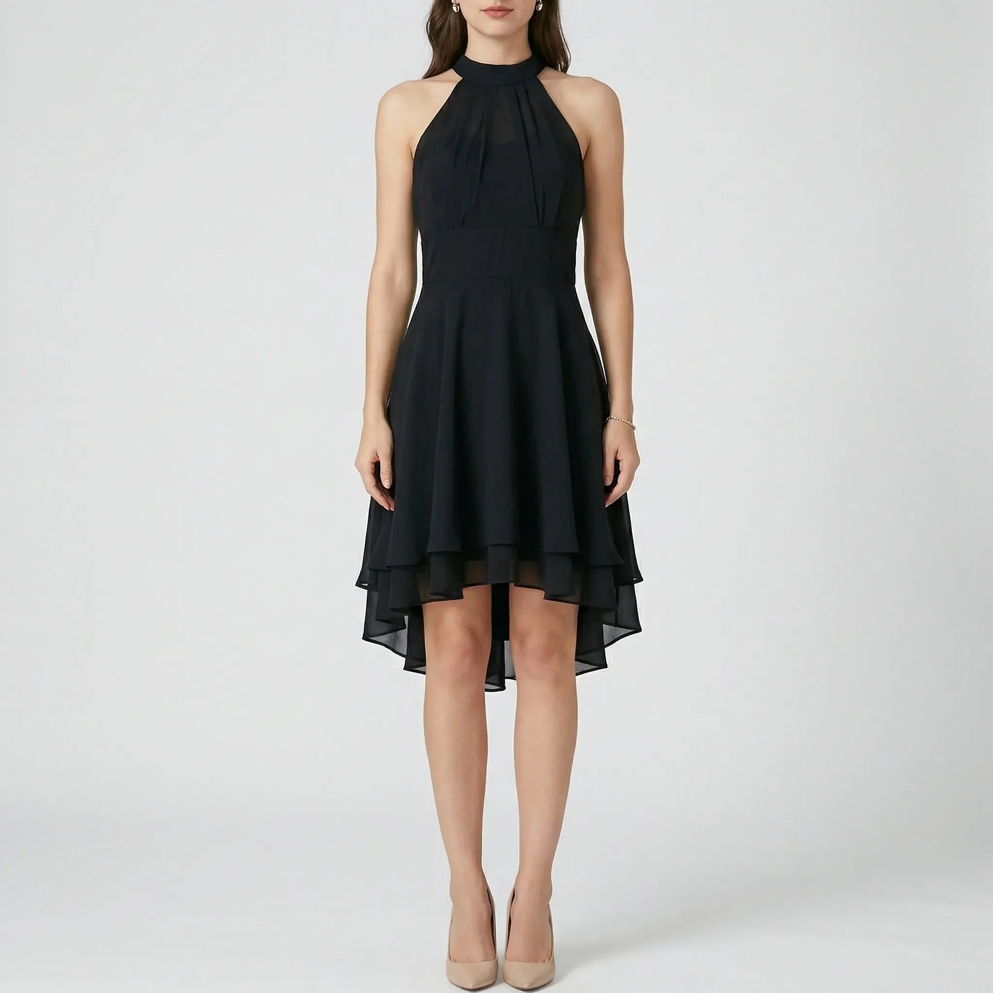 Romantisches Abendkleid Mit Volants - Jessie