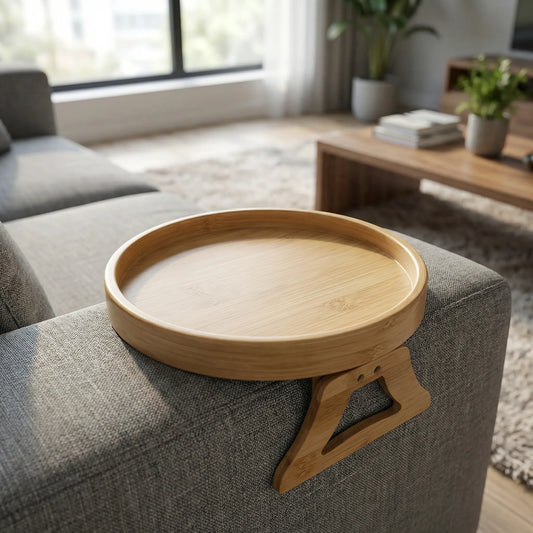 Rond Dienblad Voor Bankarmleuningen - Sofatray