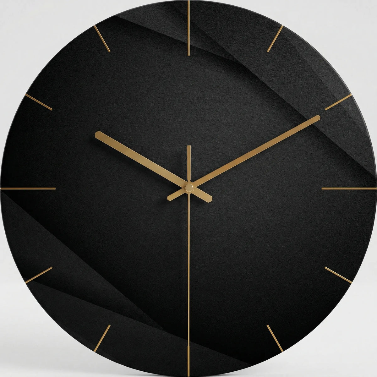 Ronde Wandklok Met Modern Donker Patroon - Chronalis