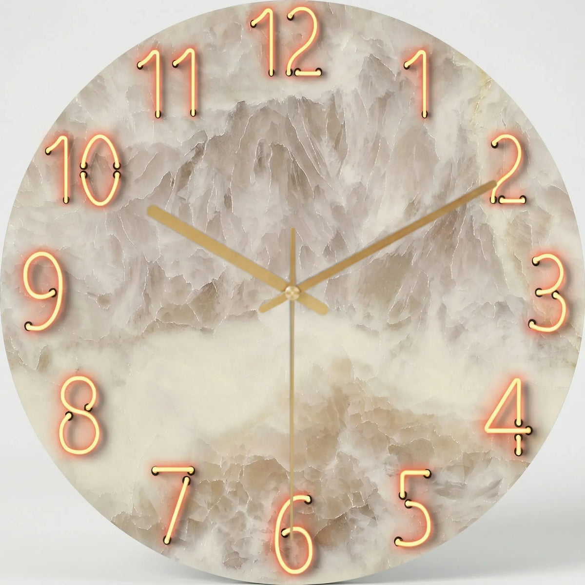 Ronde Wandklok Met Modern Donker Patroon - Chronalis