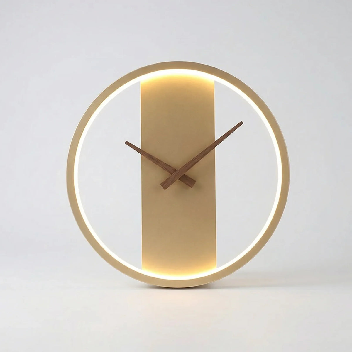 Ronde Wandklok Met Warm Verlichtingsring - Glowround