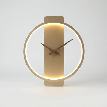 Ronde Wandklok Met Warm Verlichtingsring - Glowround