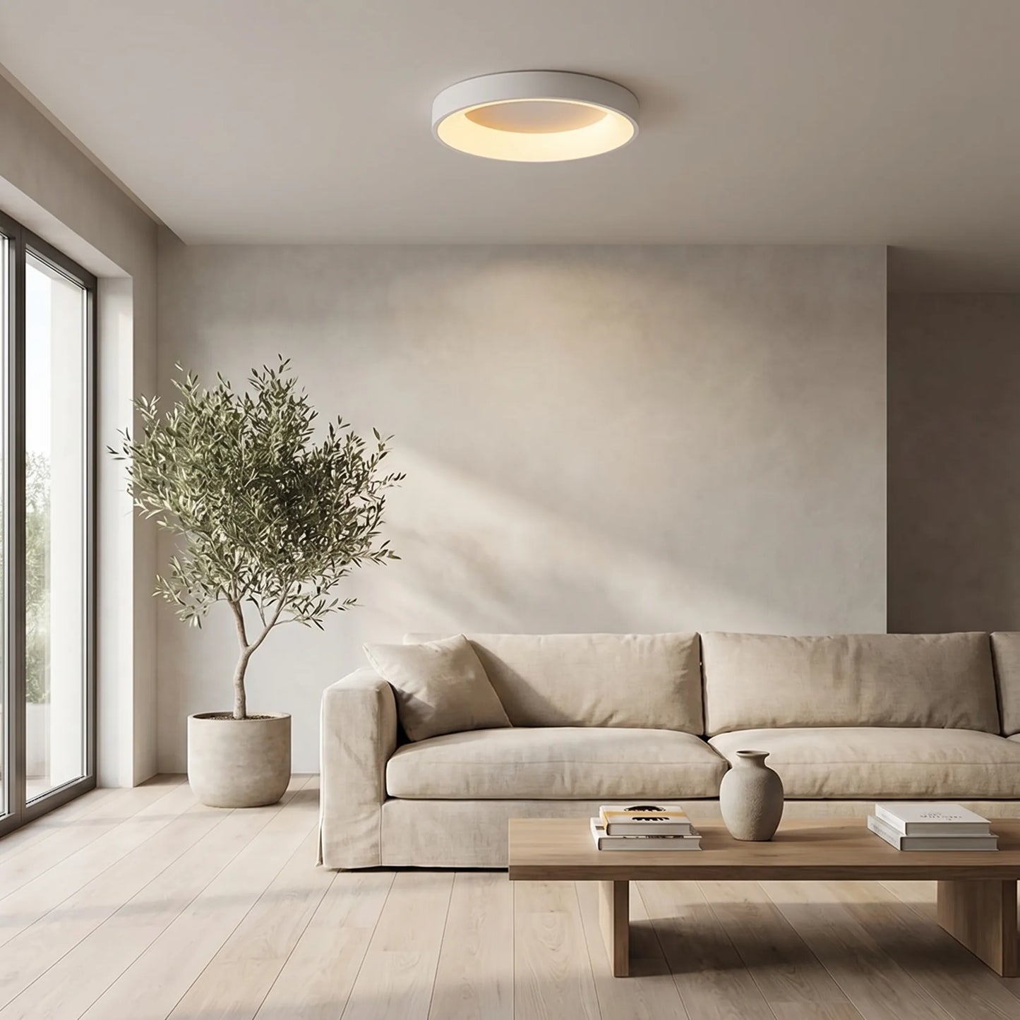 Round Flush-Mount LED Ceiling Light -  Ceilux