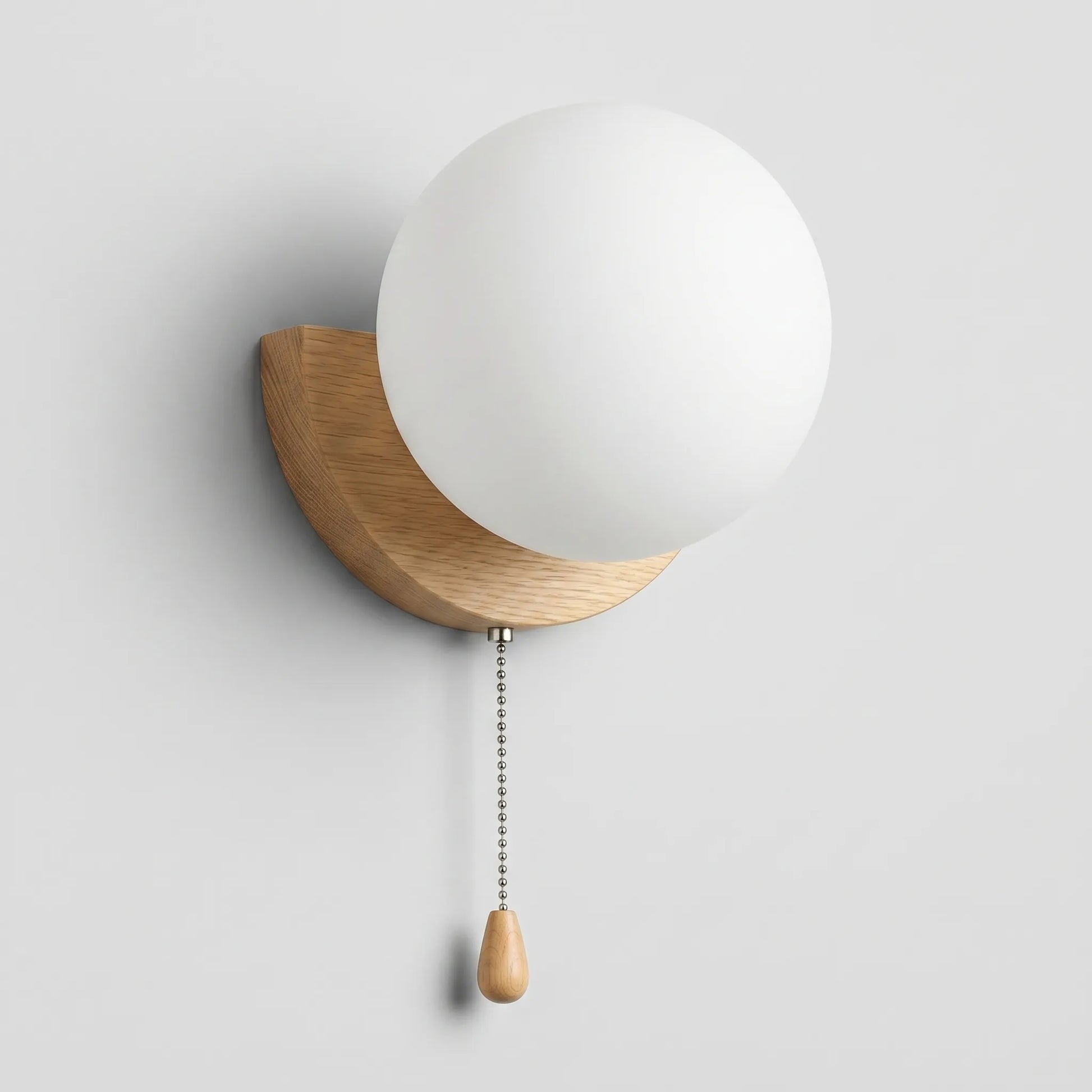Round Globe Wall Sconce With Pull Cord -  Lumisphere