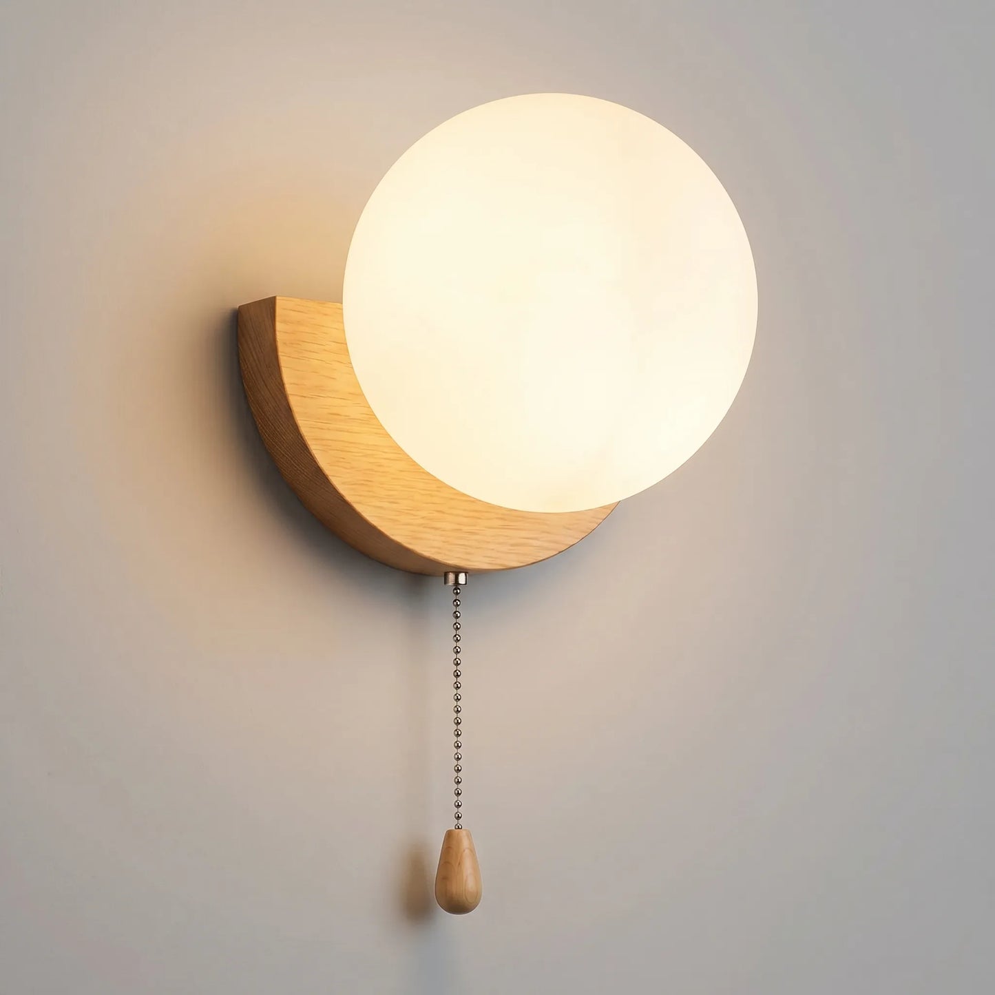 Round Globe Wall Sconce With Pull Cord -  Lumisphere