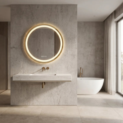 Round Illuminated Wall Mirror -  Luminique