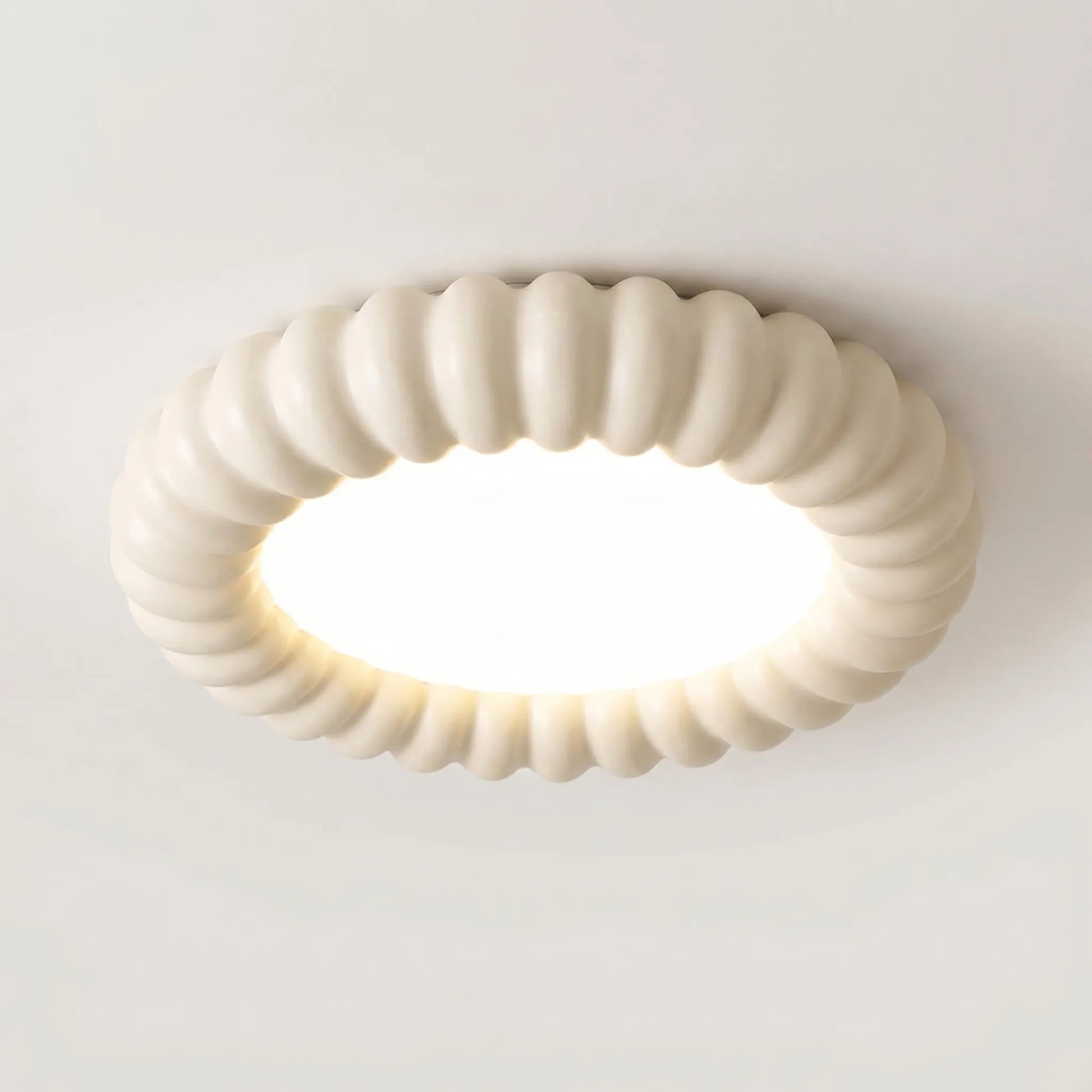 Round Ripple-Edge Flush Ceiling Light -  Ripplume