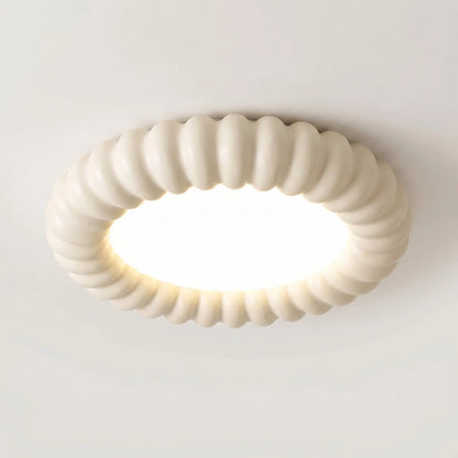 Round Ripple-Edge Flush Ceiling Light -  Ripplume