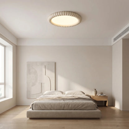 Round Ripple-Edge Flush Ceiling Light -  Ripplume
