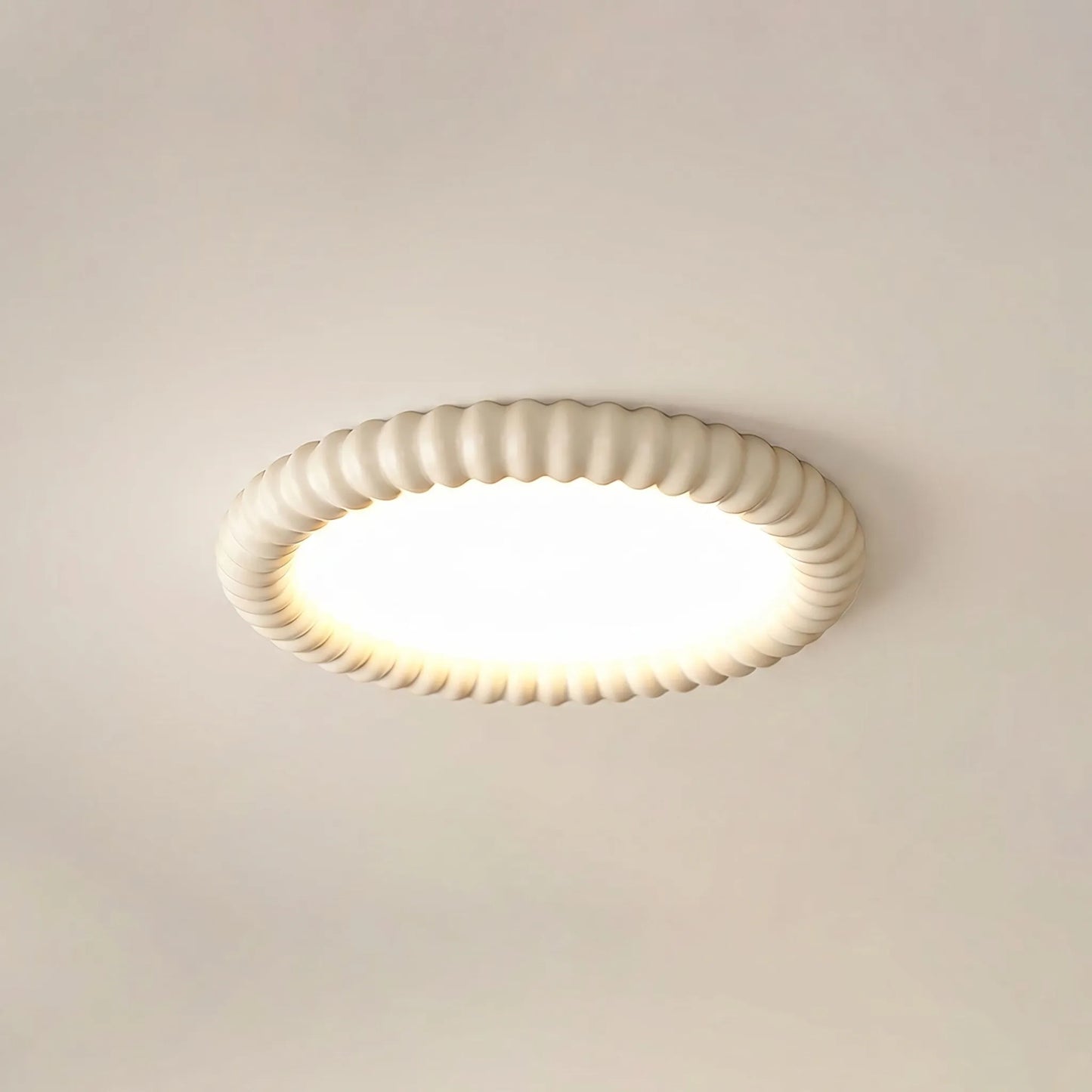 Round Ripple-Edge Flush Ceiling Light -  Ripplume