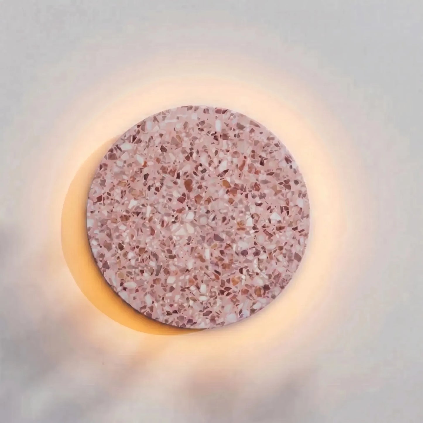 Round Terrazzo Wall Light With LED Backlight -  Terrazivo