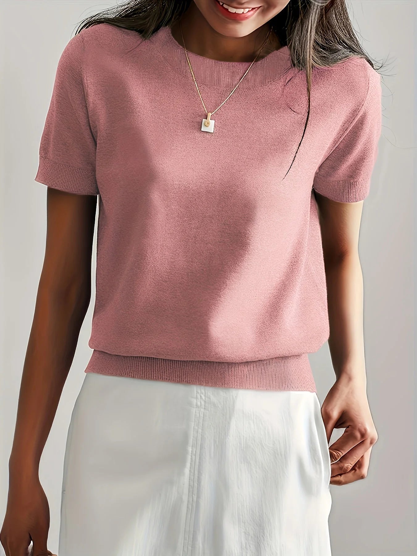 Frühjahrs-Pullover mit kurzen Ärmeln – Mira