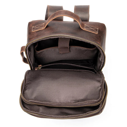 Rugzak Z Crazy Horse Skóry - LuxeBackpack 