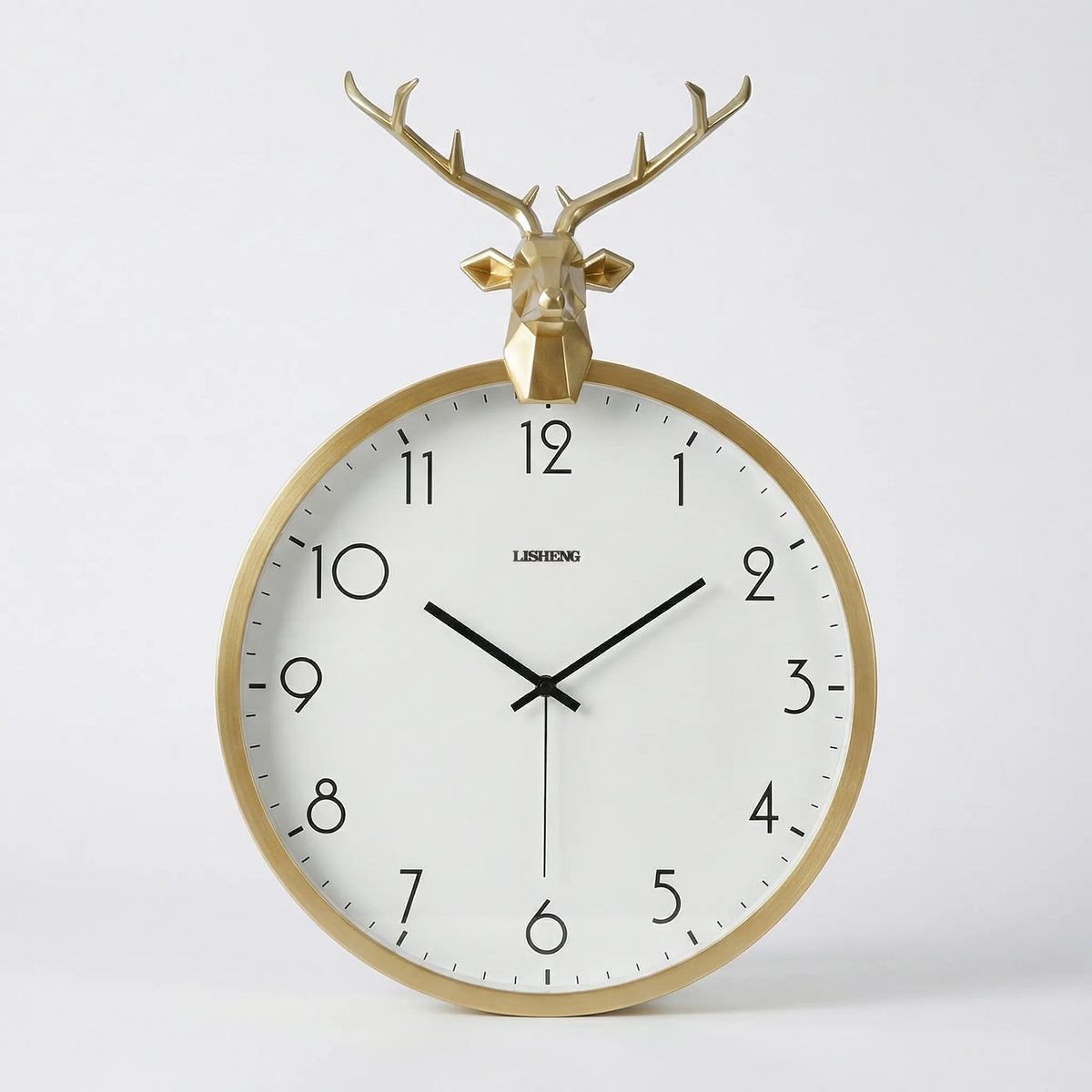 Runde Wanduhr Mit Hirschkopf-Detail - Auraldeer