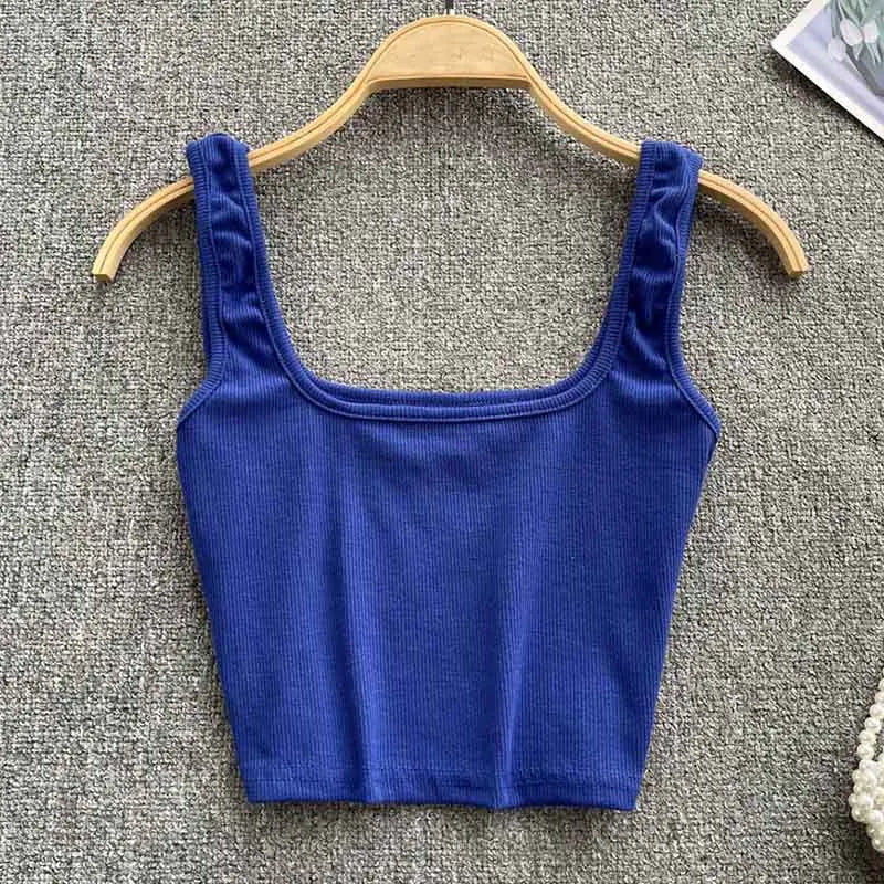 Cropped Tanktop, einfarbig – Zayra