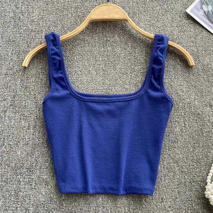 Cropped Tanktop, einfarbig – Zayra