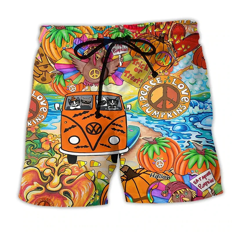 Herren-Badehose mit Graffiti-Muster – NovaBay