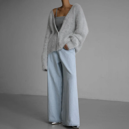 Damen Kaschmir-Strickjacke – Noelia Herbstzauber