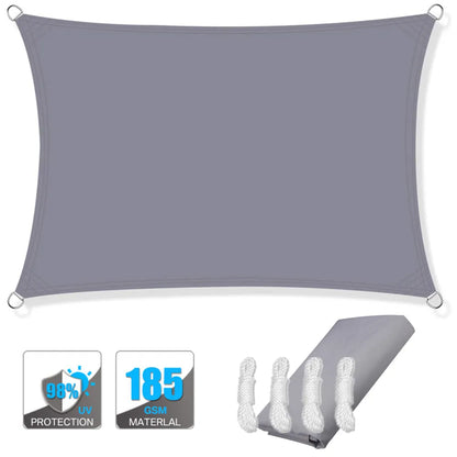 Wasserfester rechteckiger Sonnenschutzsegel mit UV-Schutz und Montagesets – ShadeGuard