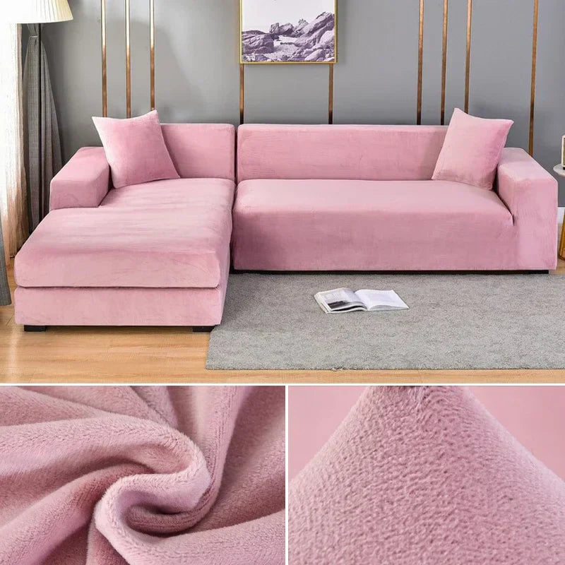 Stretch Velours Sofabezug mit luxuriöser Verarbeitung – Sofina