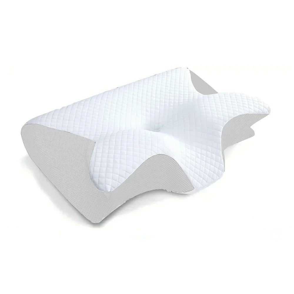2-in-1 viskoelastisches Nackenstützkissen mit ergonomischem Konturdesign – RestAlign