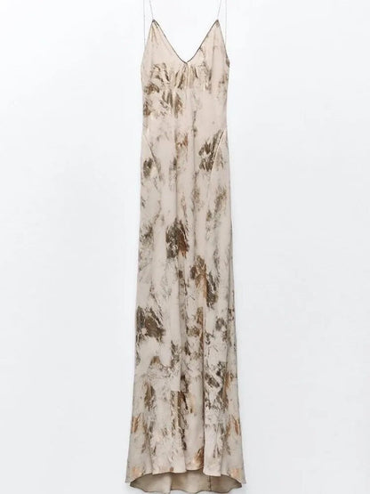 Schlichtes Sommerkleid mit tiefem V-Ausschnitt – Selene