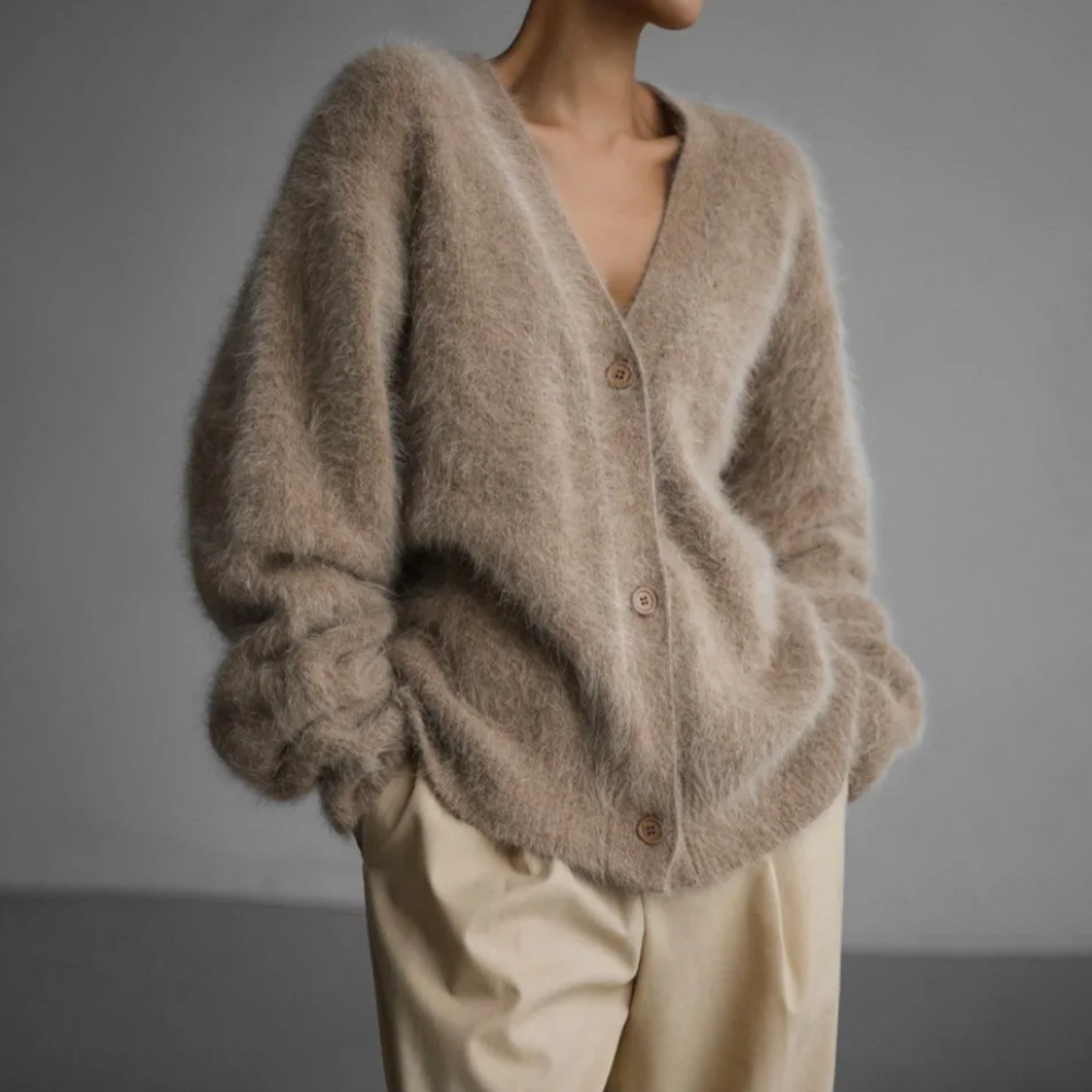 Damen Kaschmir-Strickjacke – Noelia Herbstzauber